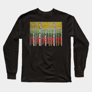 BIRCH Trees Landscape Painting Long Sleeve T-Shirt